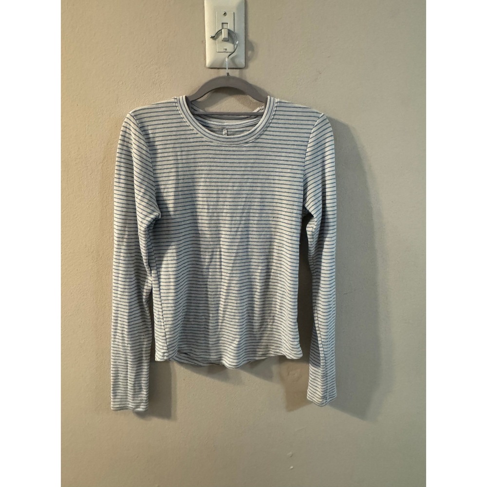 AMERICAN EAGLE Striped Long Sleeve Crew Neck Top Womens Size L